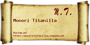 Monori Titanilla névjegykártya